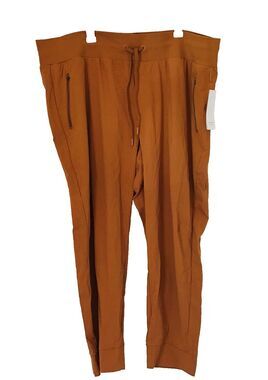 Athleta Trekkie North Jogger Zip Pockets Drawstring Mustard Gold Color Size 24